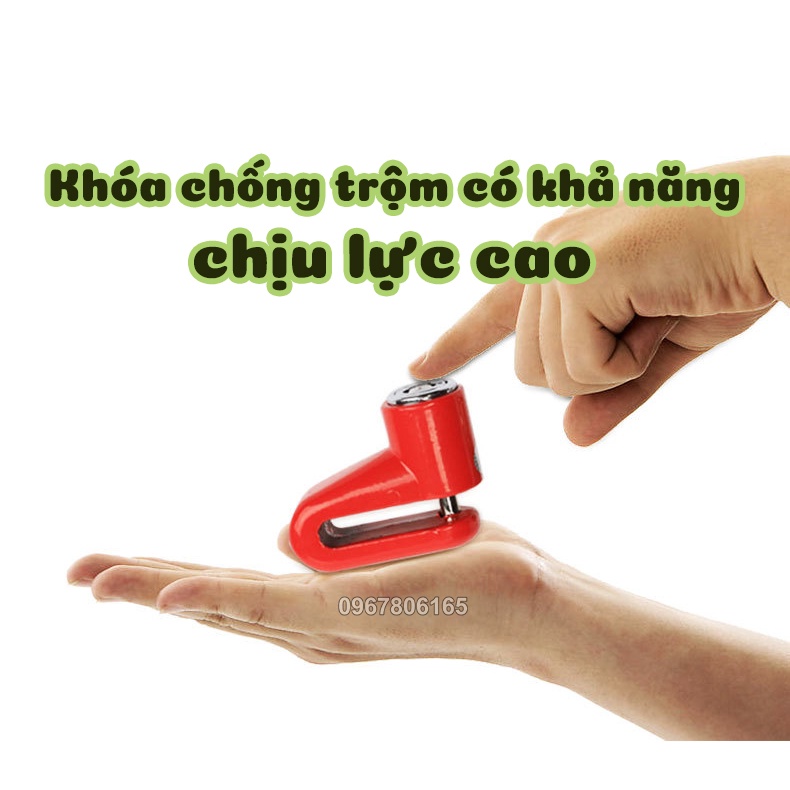 Khoá Phanh Đĩa Xe Máy, Xe Đạp – Khoá Chống Trộm Nhiều Màu