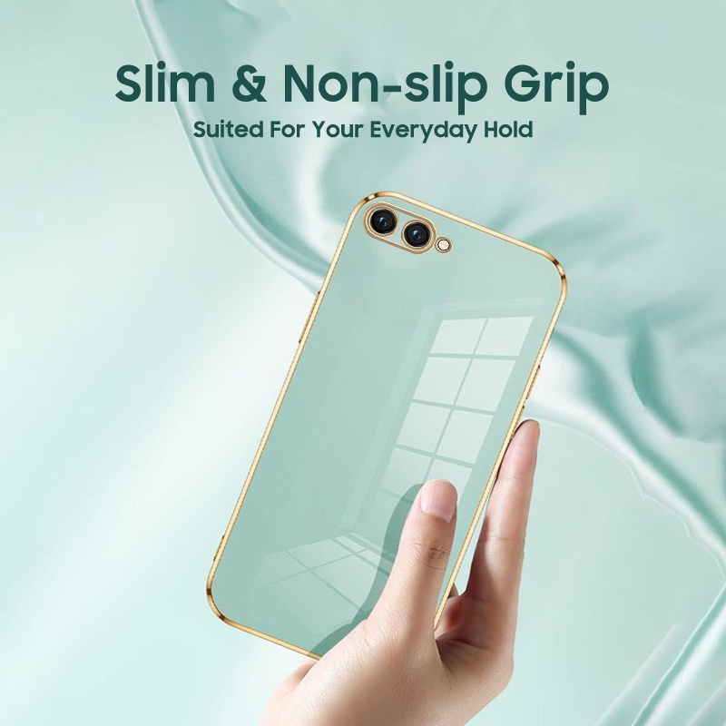 Ốp Điện Thoại Viền Mềm Sang Trọng Kèm Dây Đeo Cho Realme C15 C11 C21Y C12 C25 C21 C20 C25 C25Y C31 C35 2021 2020