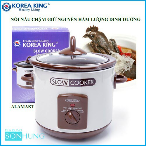 NỒI TIỀM KOREA KING KSC-30R DUNG TÍCH 3L[BẢO HÀNH CHÍNH HÃNG 1 NĂM]