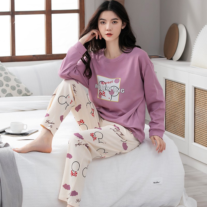 Đồ mặc nhà nữ thu đông chất cotton mịn đẹp - MH5119 | BigBuy360 - bigbuy360.vn
