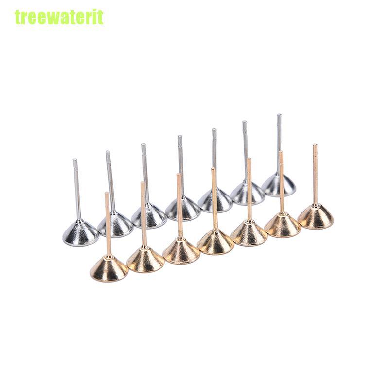 Set 100 Bông Tai Mạ Bạc 6mm