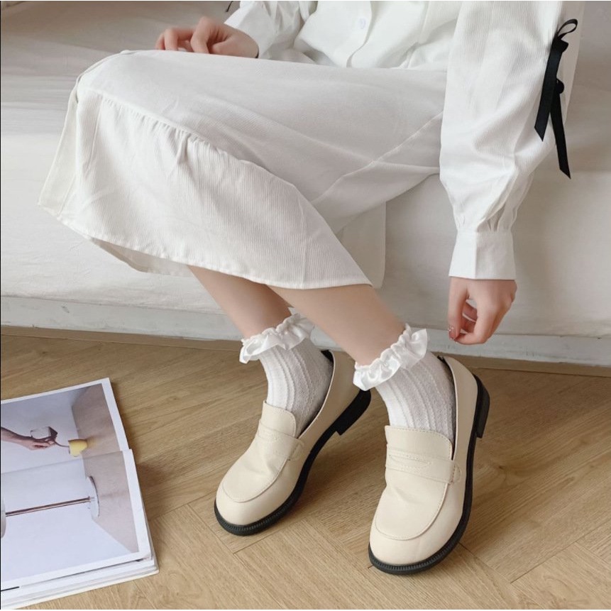 Tất lolita trắng phối ren phong cách tiểu thư, nữ tính - T081 Mian Store