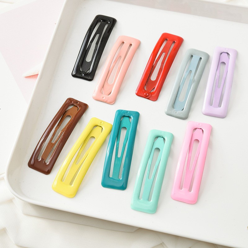 Kẹp Tóc Mặt Hình Học Cỡ Lớn Màu Sắc Kẹo Ngọt Phong Cách Nhật Bản Và Hàn Quốc Dành Cho Bé Gái