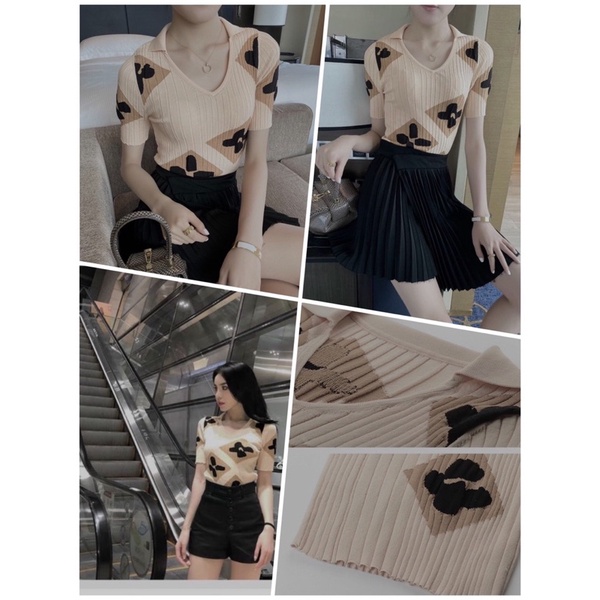  ÁO LEN NỮ GÂN CÓ CỔ THU ĐÔNG SANG CHẢNH MẶC KÈM VEST, BLAZER | BigBuy360 - bigbuy360.vn