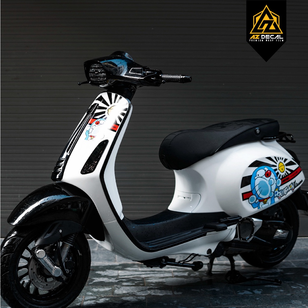 Tem Vespa Sprint / Primavera Mẫu Liberty Walk Doraemon | VPSP54 | Team Decal Hình Dán Xe Máy Vespa Chống Nước Bền Màu
