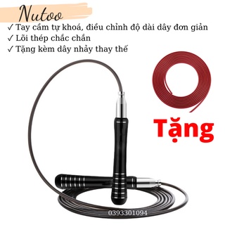Dây nhảy thể lực đàn hồi tay cầm hợp kim chắc chắn, hỗ trợ luyện tập thể dục, thể thao tiện lợi tại nhà