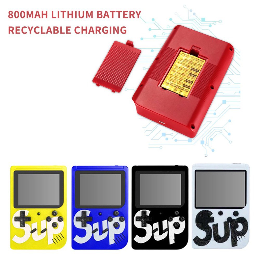 Máy chơi game cầm tay di động gồm 400 trò chơi FC tích hợp sẵn đĩa đơn SUP nhân đôi phong cách cổ điển cho trẻ em