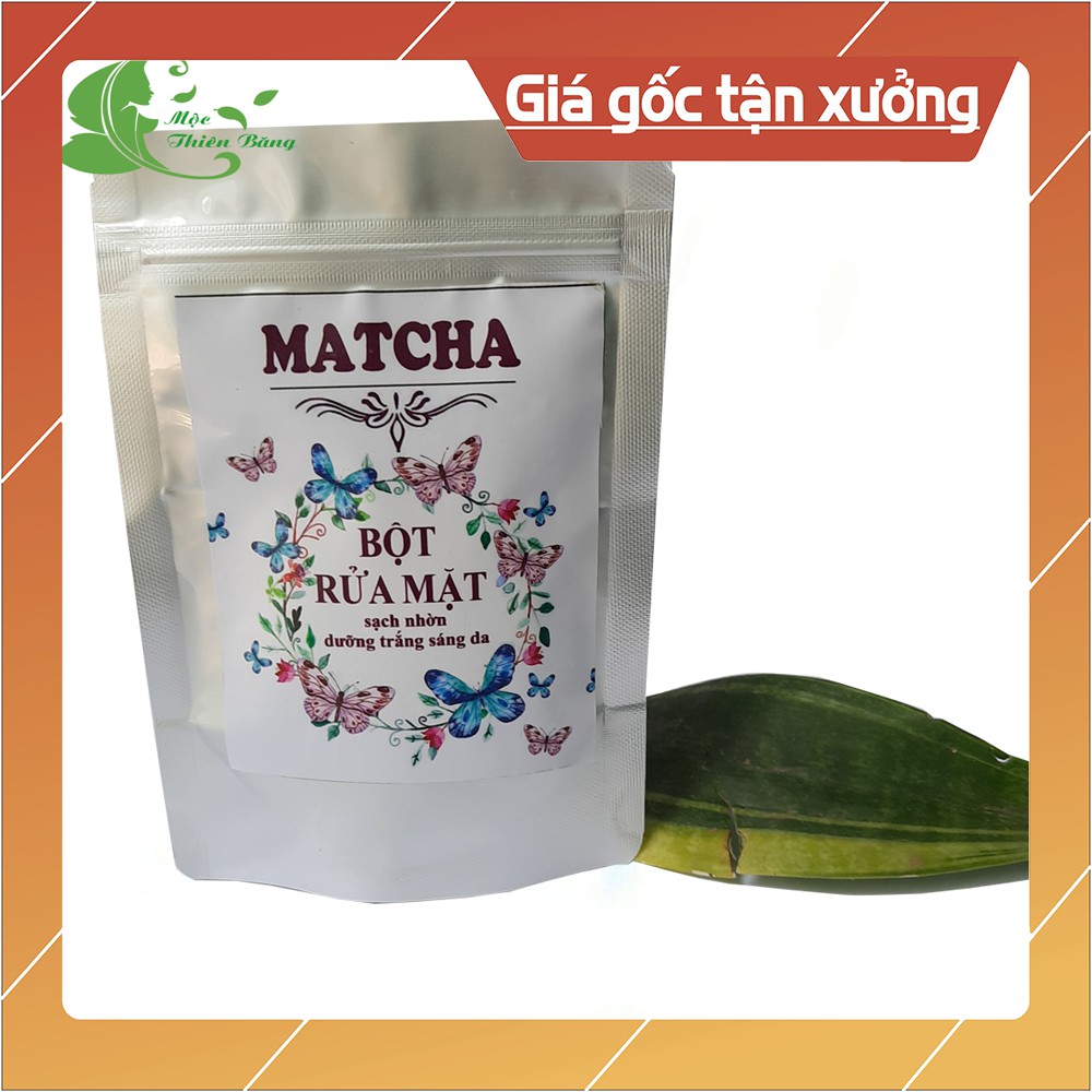Bột rửa mặt Matcha 100gr handmade