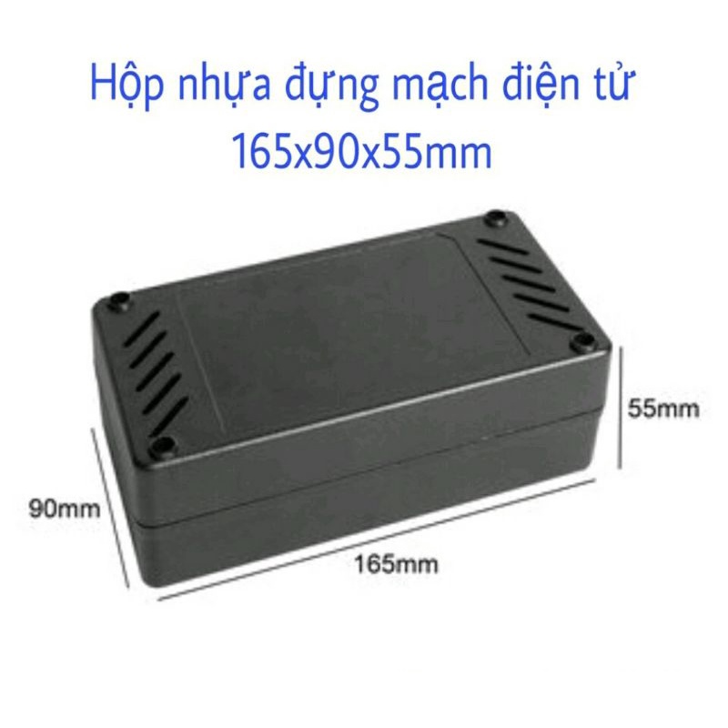 10 hộp nhựa ABS màu đen 165mm x 90mm x 55mm