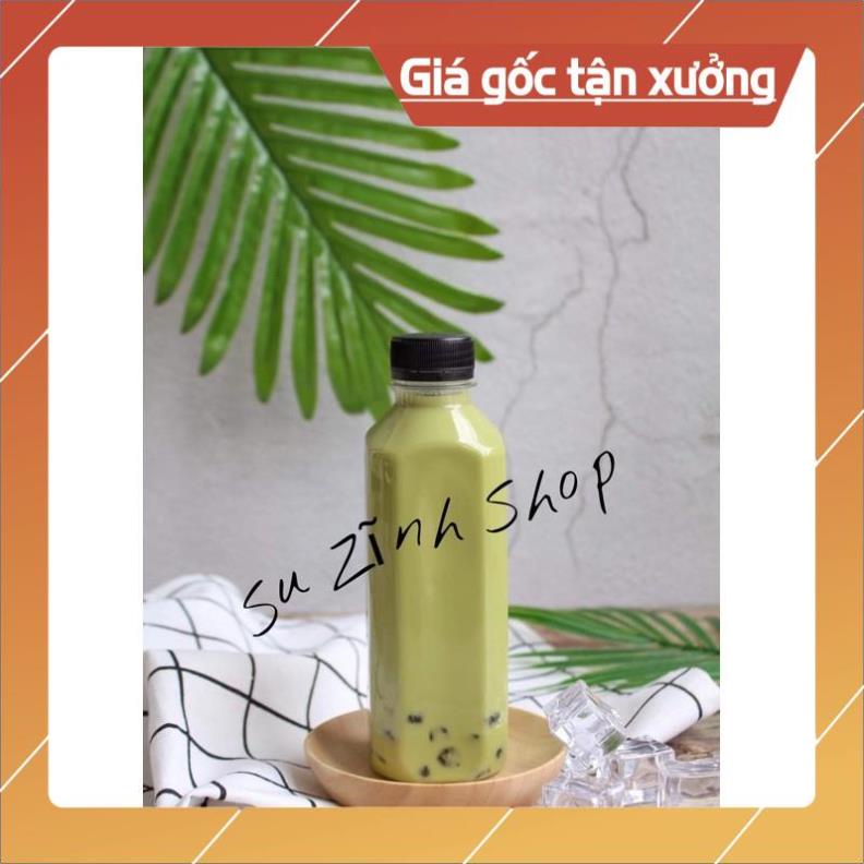 Chai nhựa trà sữa vuông 330 ml kèm nắp fi 30  - NHỰA AN SƯƠNG