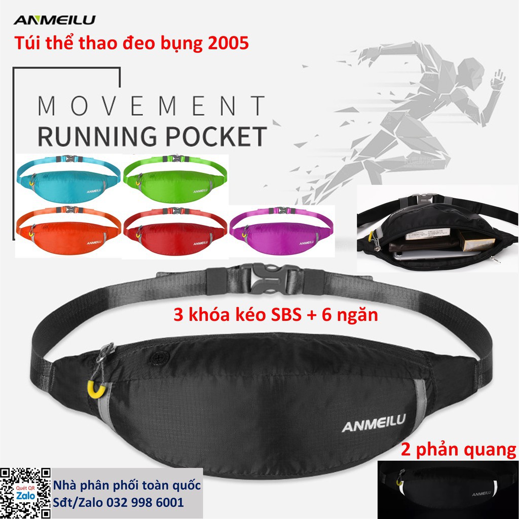 Túi đeo bụng thể thao chính hãng Anmeilu 2005 chinhhang