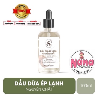 Dầu dừa hữu cơ ép lạnh nguyên chất Sam Natural 100ml - Dầu dừa dưỡng mi, dưỡng tóc, dưỡng da