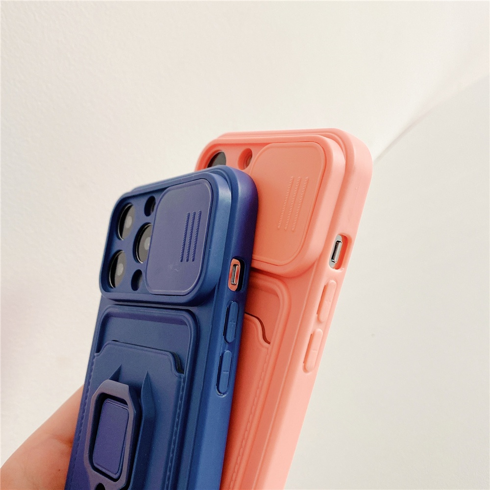 Ốp Điện Thoại Mềm Có Ngăn Trượt Đựng Thẻ Và Dây Đeo Chéo Cho IPhone 13 11 12 Pro Max IP 14 Pro Max