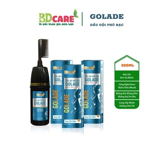 Dầu Gội Phủ Bạc Golade 200ml - Dầu Gội Thảo Dược Đen Tóc, Sạch Gàu, Dưỡng Ẩm Da Đầu An Toàn Cho Mọi Loại Da