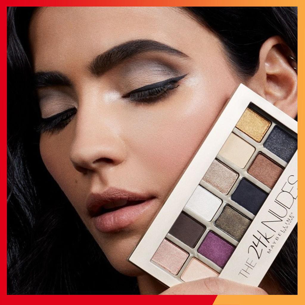 Bảng Phấn Mắt 12 Màu Maybelline The 24K Nudes Eyeshadow Palette Hàng Mỹ Mỹ phẩm xách tay