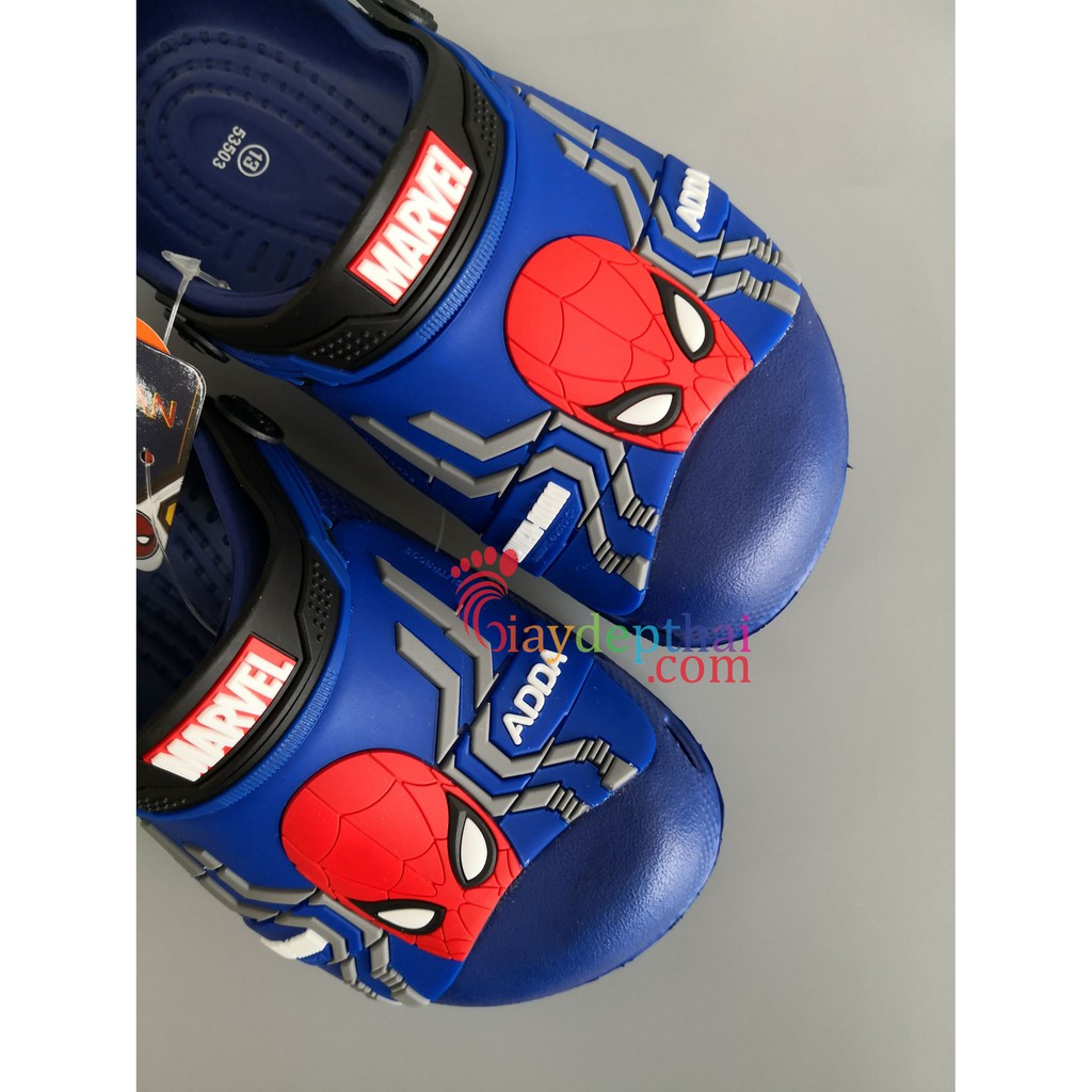Giày sục nhựa cho bé trai siêu nhân người nhện Thái Lan Adda Marvel 53503