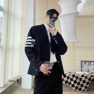 blazer nam quần Áo khoác Nam, Áo Blazer 2 Lớp Nam Nữ phong cách Hàn Quốc