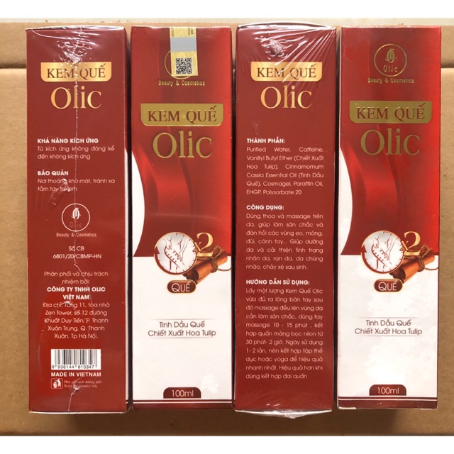 Gel Tan Mỡ Olic (Kem Quế Olic Chính Hãng Date mới)