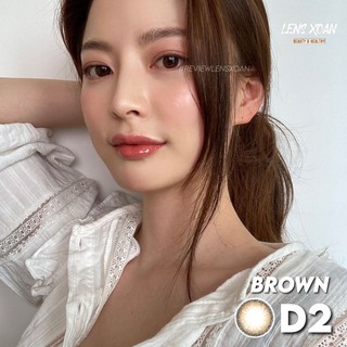 KÍNH ÁP TRÒNG D2 BROWN ( NÂU TRẦN SIÊU TỰ NHIÊN)
