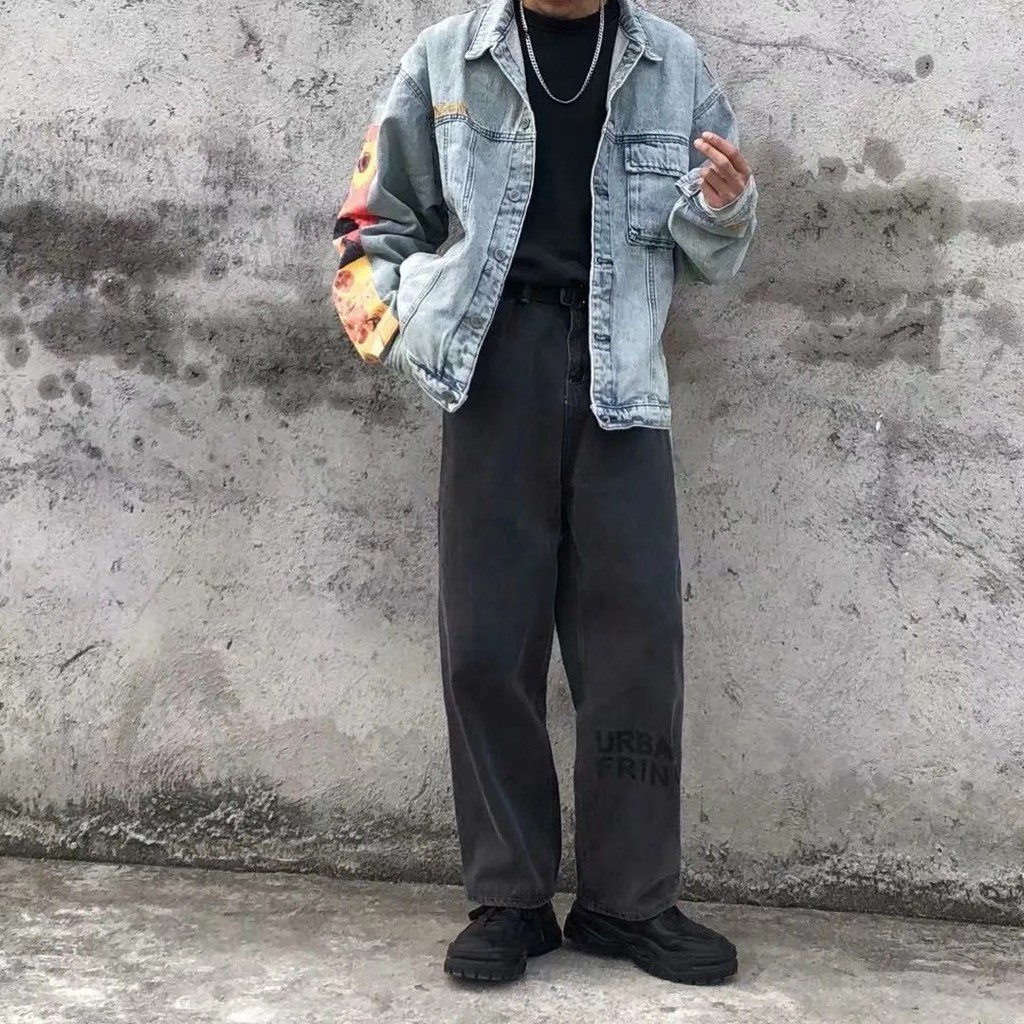 Áo Jacket Jean unisex phong cách streetwear
