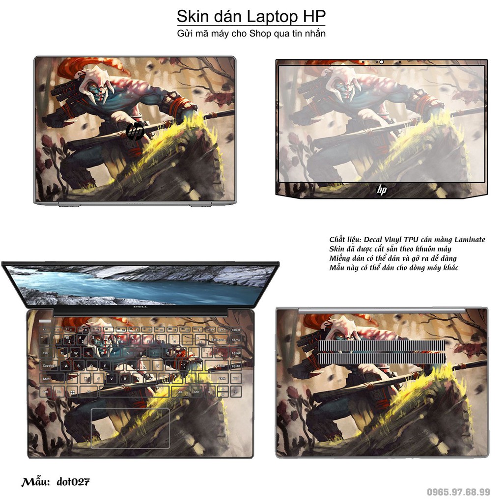 Skin dán Laptop HP in hình Dota 2 nhiều mẫu 5 (inbox mã máy cho Shop)