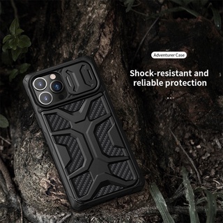 [Mã ELMS10 giảm 6% đơn 50K] Ốp lưng chống sốc iPhone 13/ 13 Pro/ 13 Pro Max Carbon Nillkin Adventure Case BẢO VỆ CAMERA