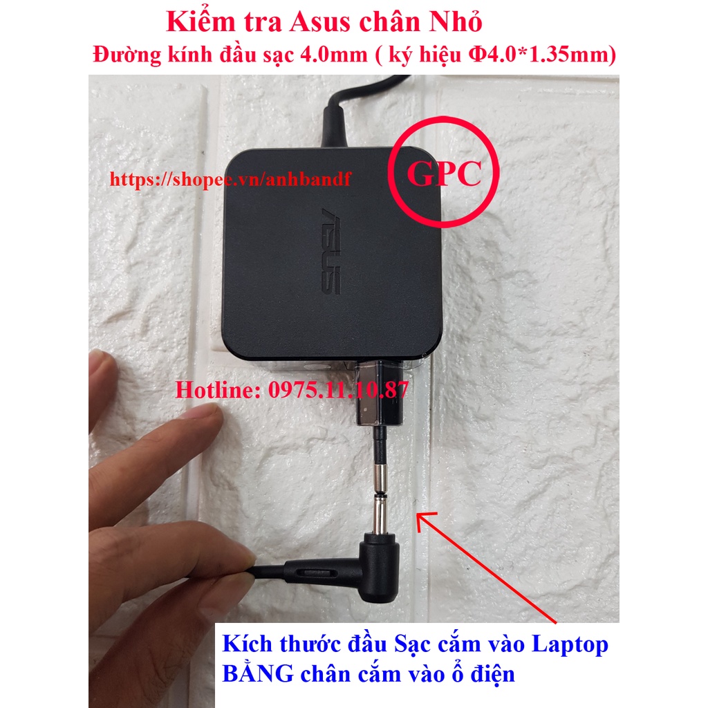 [SẠC ZIN] Sạc Asus 3,42 chân nhỏ 4.0*1,35 | FREE SHIP ĐƠN TỪ 50K