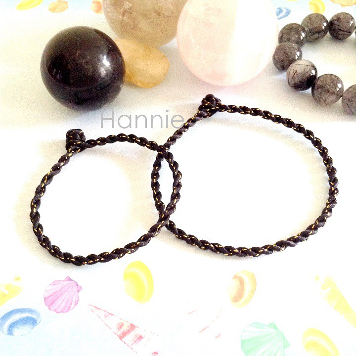 (Đỏ/Đen) Vòng chân chỉ đỏ chỉ đen sợi kim tuyến may mắn - Lắc chân nam nữ phong thủy | BigBuy360 - bigbuy360.vn