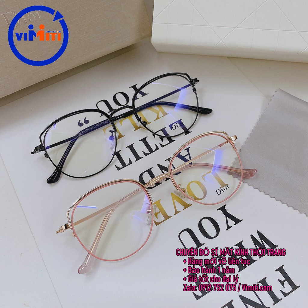 Gọng kính cận DIor nữ tròng kính tròn đeo rất đẹp
