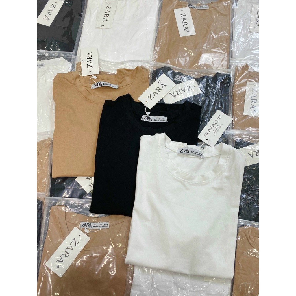 ÁO PHÔNG NỮ CỔ TRÒN BASIC CHO NỮ ZR XUẤT DƯ