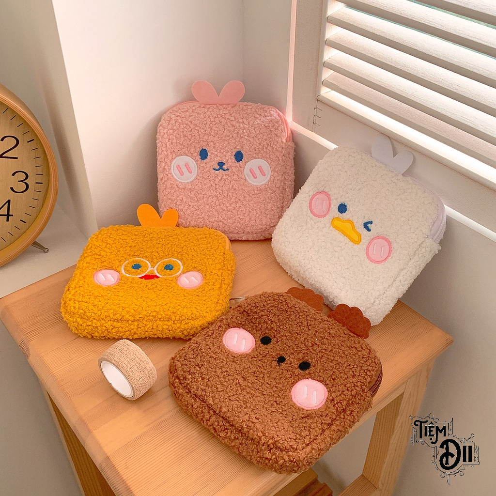 Túi Mini Tiện Lợi Bạn Gái Túi đựng Băng VS Kín Đáo, Son, Gương Trong Túi Xách Bạn Gái Túi Vải Bông Dễ Thương Nhỏ Gọn