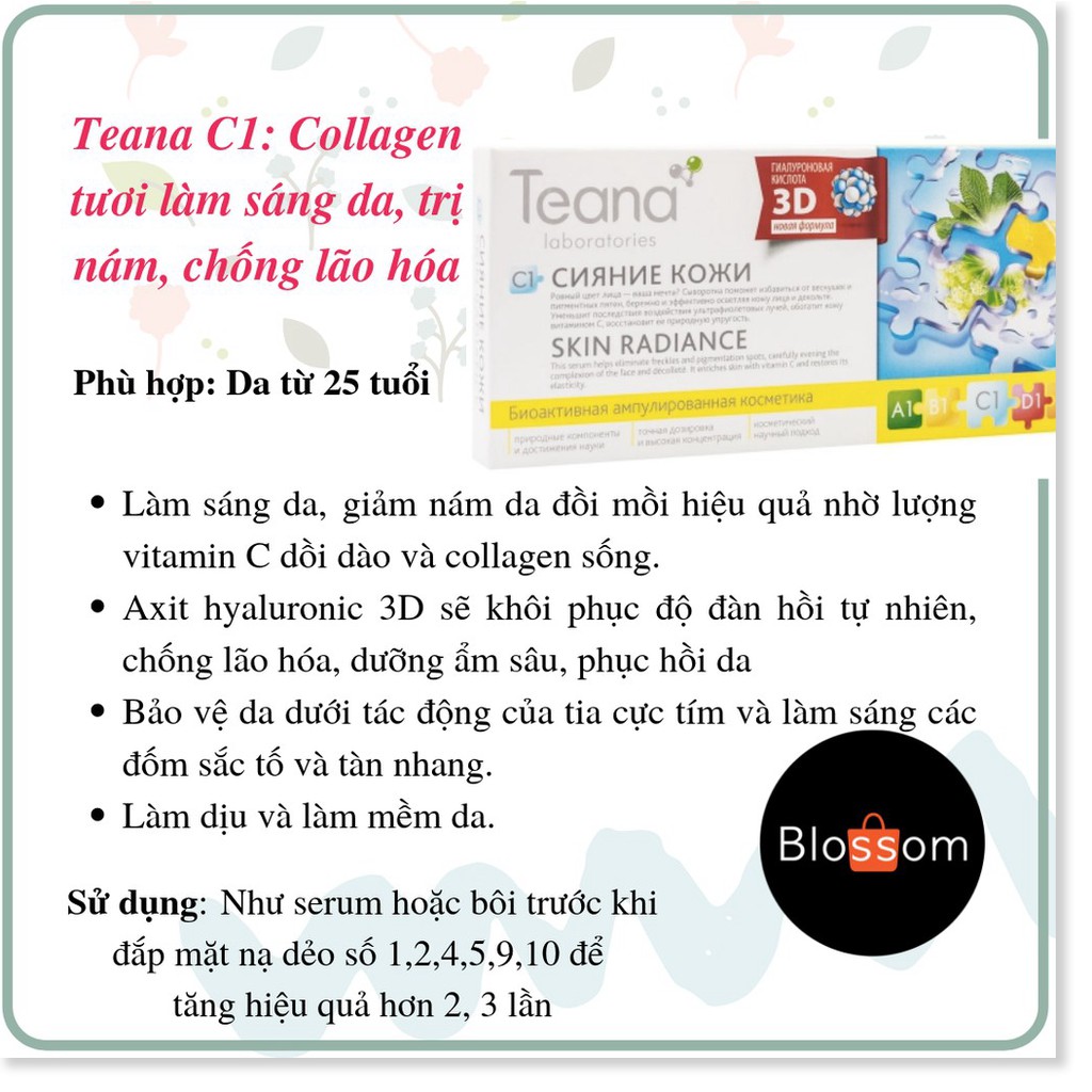 [Mã giảm giá] Serum TEANA C1 Collagen tươi sáng da, mờ thâm, nám