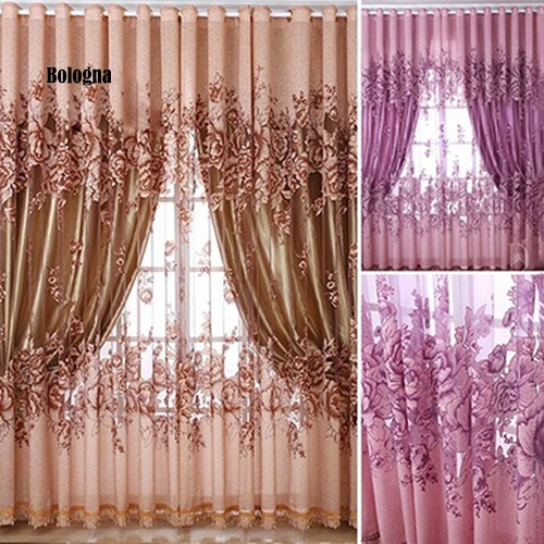 Rèm cửa sổ Vải Tuyn In Hoa Sang Trọng