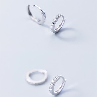 Hoa tai bạc nữ S925 cao cấp trang sức Bảo Ngọc Jewelry B2425 sang trọng