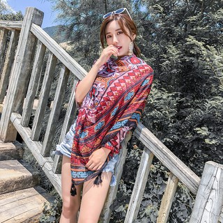 Khăn Choàng Đi Biển Thổ Cẩm Boho Cao Cấp