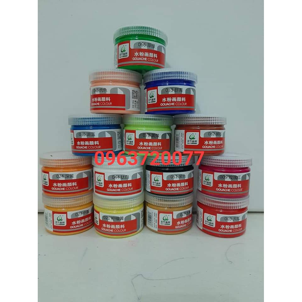 Màu Oát - màu gouche - màu bột pha sẵn thể tích 100ml