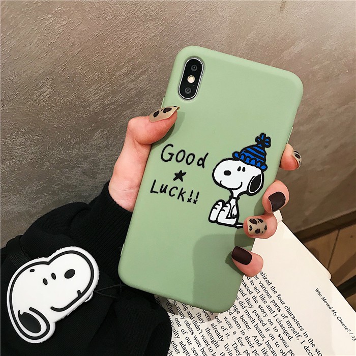 [ SAMSUNG ] Ốp Lưng Silicon Snoopy Lucky - B076