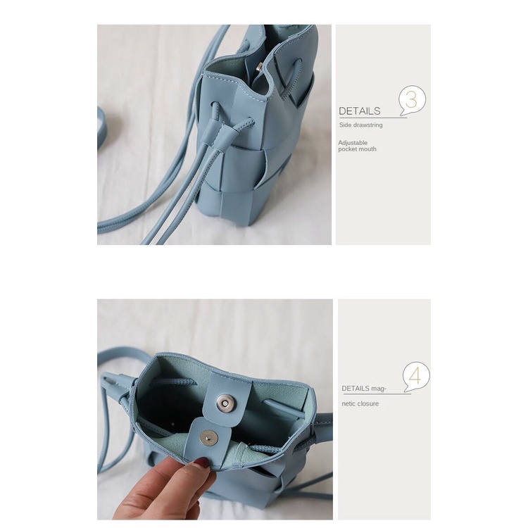 Túi Bucket Mini Đựng Điện Thoại Kiểu Dáng Đơn Giản Xinh Xắn