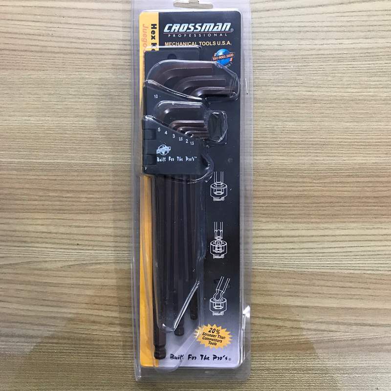 Bộ lục giác bi 9 cái Crossman 66-099 Giúp người dùng dễ dàng mở các khóa lục giác và bền bỉ với thời gian  -𝗥𝗛𝗜𝗡𝗢.