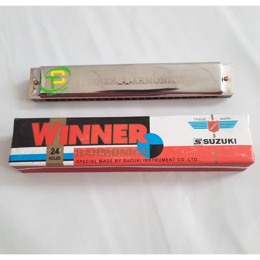 Kèn Harmonica Suzuki Winner W-24, Kèn Suzuki Winner 24 lỗ,Kèn Harmonica Tremolo Suzuki Winner 24 key C