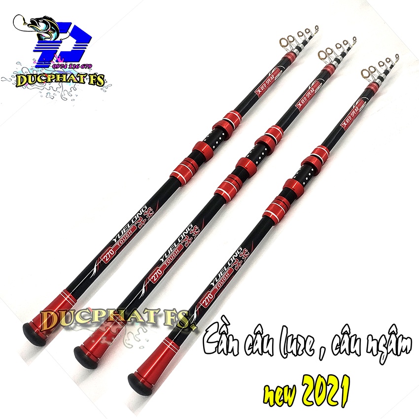 Cần câu lure máy rút YUELONG ( NEW 2022 ) cần câu ngâm, lăng xê .