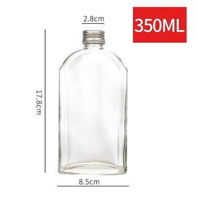 Chai thủy tinh dẹp vai bầu 350ml