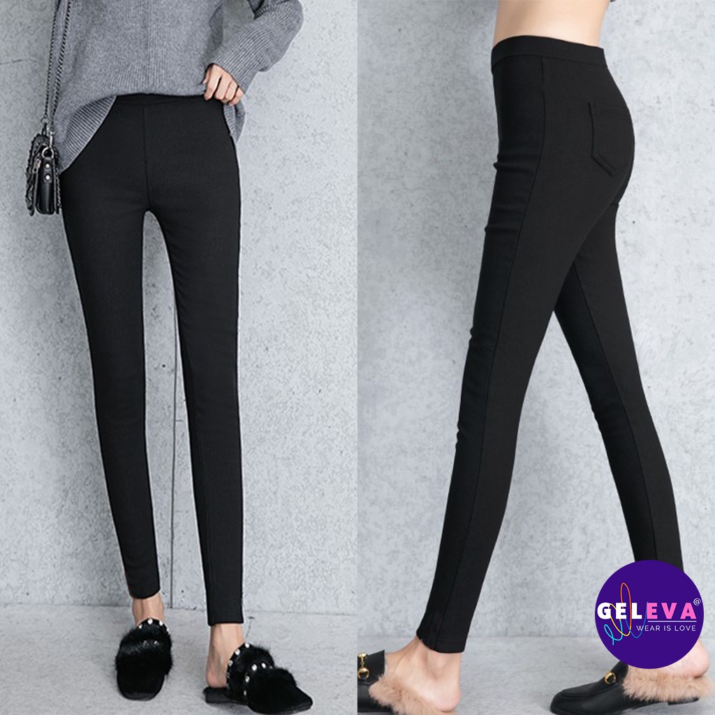 Quần legging nữ dài đẹp vải thun ôm bó dày dặn, Quần tập gym yoga zumba aerobic nữ thể thao dài lưng cạp cao Geleva LE52 | BigBuy360 - bigbuy360.vn