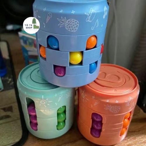 Rubik Lon Bia Sniper, Rubik Hình Trụ, Đồ Chơi Khối Rubik Xoay Ngón Tay giúp giải toả căng thẳng, rèn luyện trí não