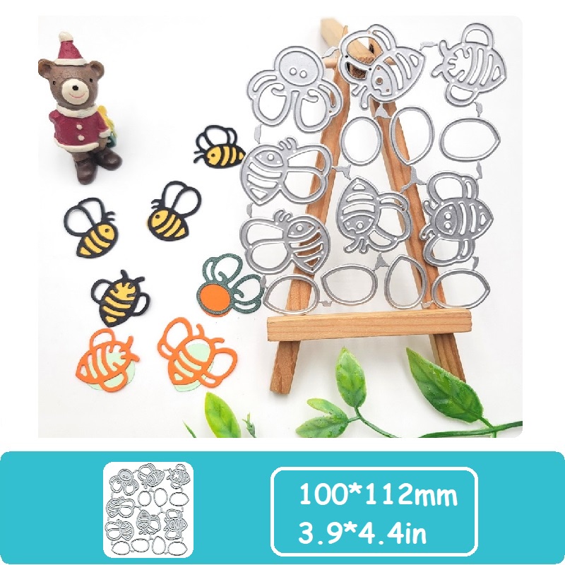 Bộ 7 Khuôn Cắt Giấy Kim Loại diy Hình Ong Xinh Xắn