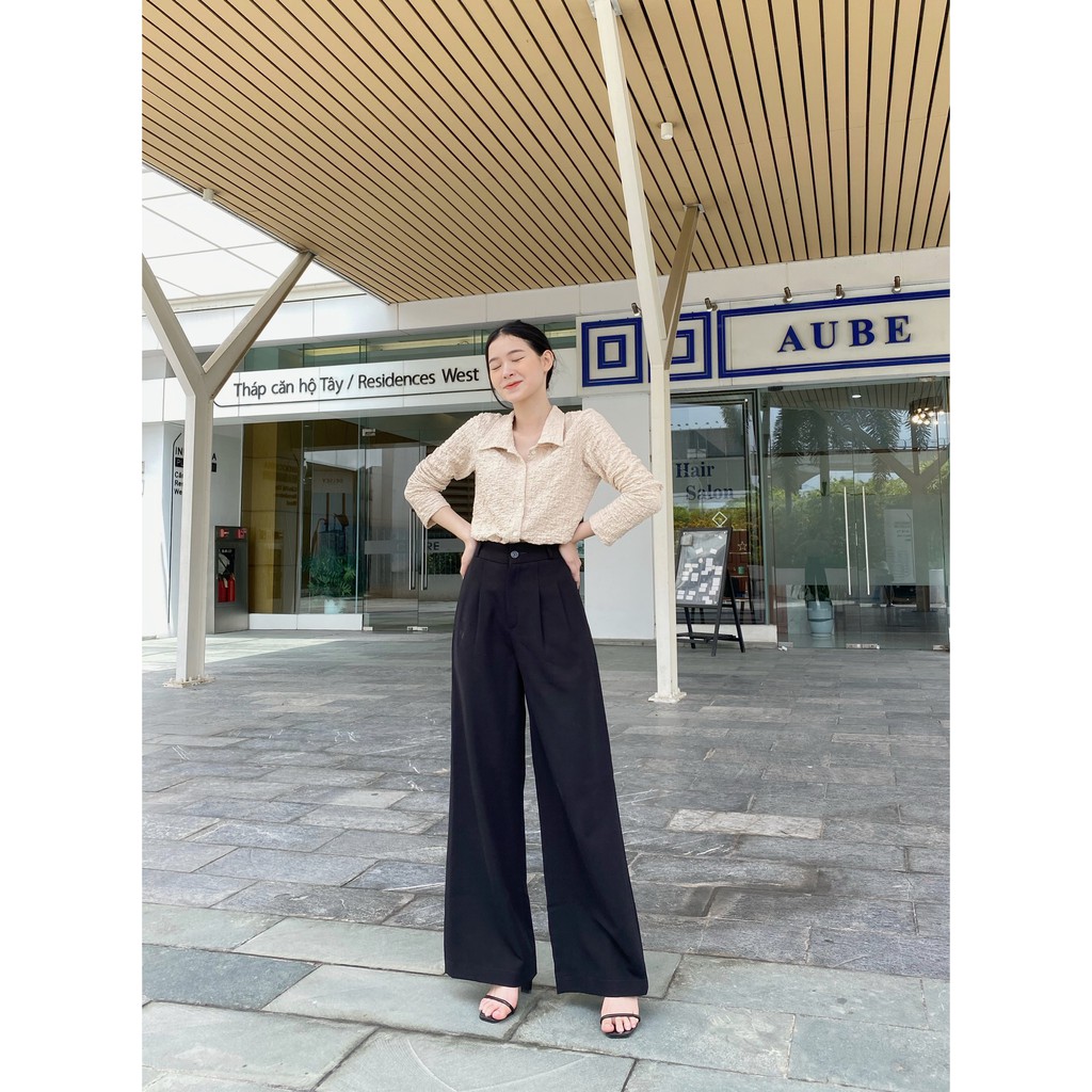 Áo nữ Yu Cherry YA378 Áo Sơ Mi Gân