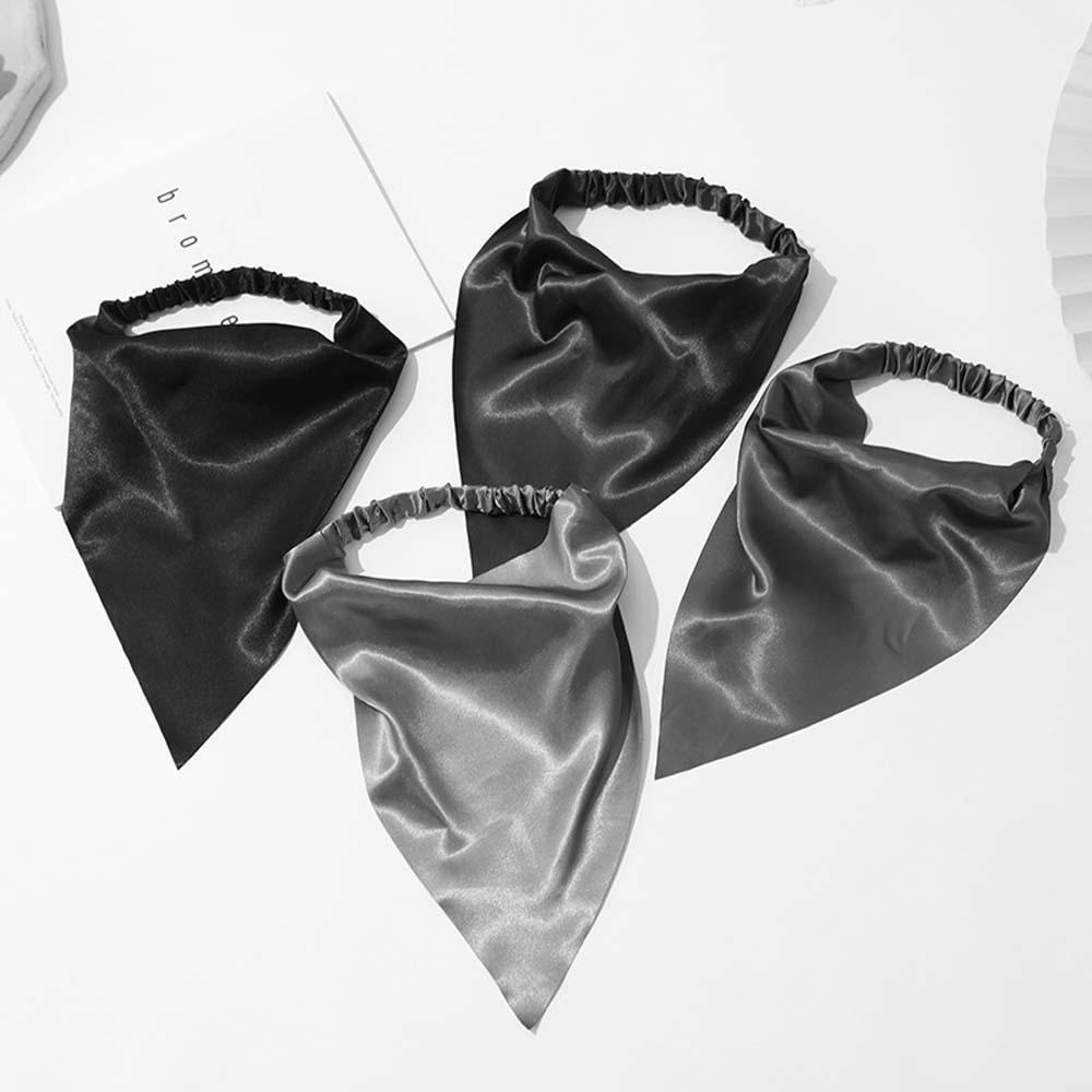 Băng Đô Cài Tóc Lụa Satin Hình Tam Giác Lấp Lánh