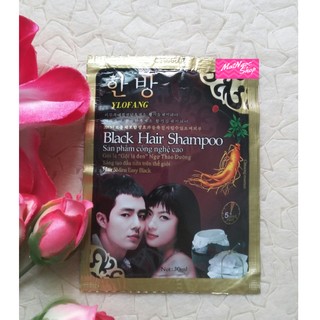 Combo 2 gói Dầu Gội nhuộm Đen Tóc Black Hair Shampoo
