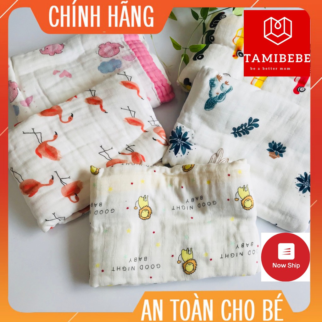 Chăn sợi tre aden chăn đắp 4 lớp mềm mịn xô thoáng mát 120cm x 120cm - TAMIBEBE