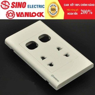 Ổ Cắm Sino-Vanlock 2 Ổ Cắm + 2 Lỗ - Seri S18 - Hàng Chính Hãng